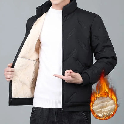 **Jaqueta Masculina Premium Forrada em Lã Veludo — Impermeável, Corta Vento e Super Quente para Outono/Inverno**