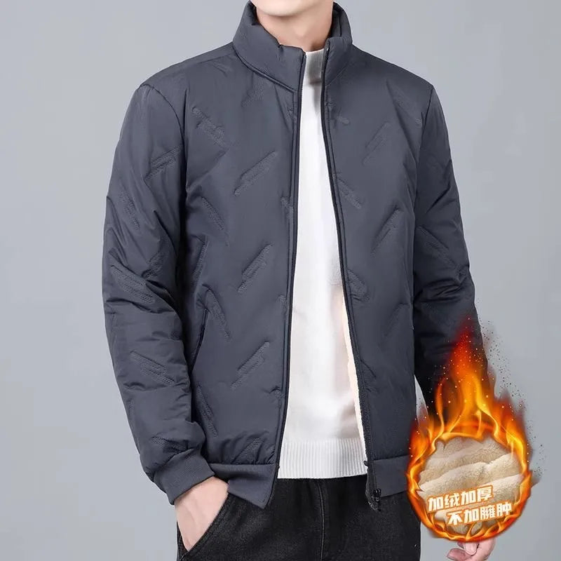 **Jaqueta Masculina Premium Forrada em Lã Veludo — Impermeável, Corta Vento e Super Quente para Outono/Inverno**